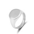 Fashionable jewelry round shape high quality customized stainless steel couple minimalist ring